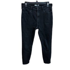 Old‎ Navy Rockstar High Rise Super Skinny Built In Warm Black Size 10